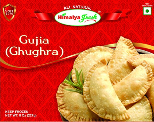 HIMALYA FRESH Gujia -Ghughra- 8oz - Premium Authentic Indian Food and Sweets Made With Pure Buffalo Milk - No Fillers Or Preservatives -1 Box- HIMALYA FRESH Gujia -Ghughra- 8oz - Premium Authentic Indian Food and Sweets Made With Pure Buffalo Milk - No Fillers Or Preservatives -1 Box-