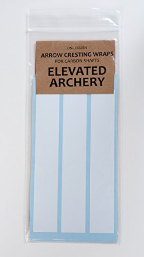 Elevated Archery Arrow Cresting Wraps for Carbon Shafts Pack of 24 -White  6 inch-