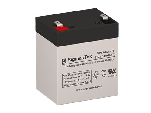 SP12-5.5HR 12 Volt 5.5 AmpH SLA Battery with F2 Terminal