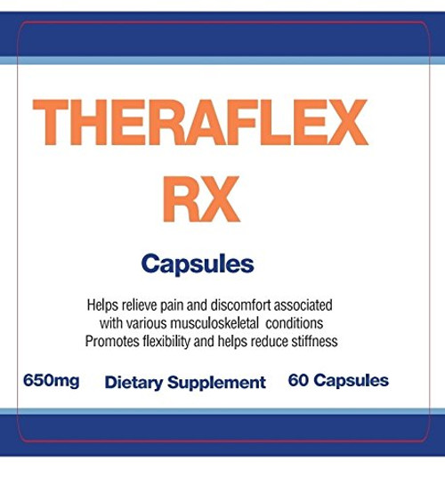 Theraflex RX® Pain Relief Capsules for Joint  and  Muscle Pain and Discomfort  Mobility and Healthy Inflammation Response with Patented Curcuwin® Turmeric Extract  Boswellia  Ashwaganda  60 Capsules