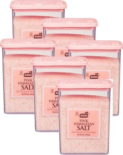 Badia Pink Himalayan Salt Can 8 oz Pack of 6