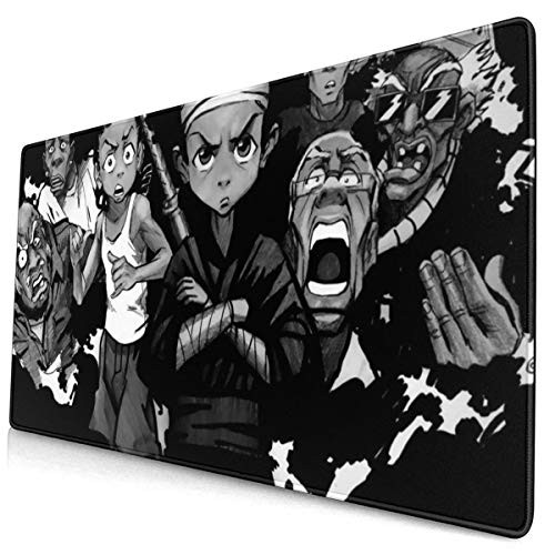 AntonioWilliams The Boondocks Large Mouse Pad Computer Game Pad 15.8 X 29.5 Inch Non-Slip Rubber Stitching Lock Mouse Pad Desktop Mouse Pad for Office Home  Laptop  Long Mouse Pad