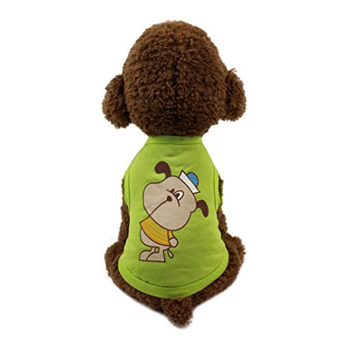 Smdoxi ???Snoopy Fashion Pet Dog Clothes Cat Puppy Pet Puppy Spring Summer Shirt Small Pet Clothes Vest T Shirt!! -S Green- Smdoxi ???Snoopy Fashion Pet Dog Clothes Cat Puppy Pet Puppy Spring Summer Shirt Small Pet Clothes Vest T Shirt!! -S Green-