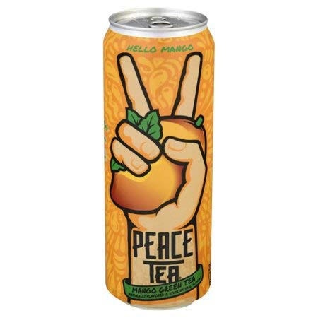 Peace tea Hello Mango Cans  23 FL OZ -Pack of 12-