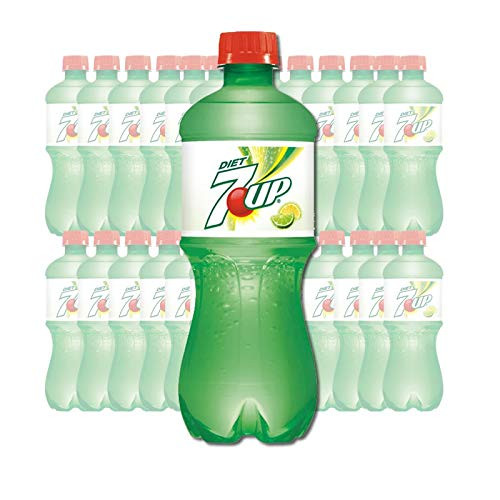 Diet 7up 20oz Soda Bottles  Pack of 24 -Total of 480 FL OZ-