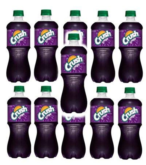 Crush Grape 20 oz Soda Bottles -Pack of 12  Total of 240 FL OZ-