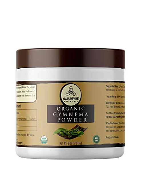 Naturevibe Botanicals Gymnema Powder 8 Ounces - Gymnema sylvestre - Non-GMO and Gluten Free - Herbal Supplement - Supports Immune System -Packaging May Vary-