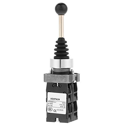 Joystick Switch Momentary  AC 380V DC 220V 4 Position Spring Return Monolever Joystick Switch Momentary Joy Stick  Black