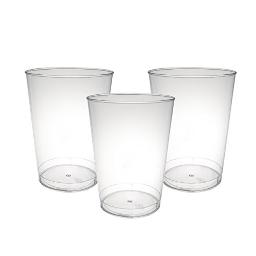 Party Essentials Hard Plastic 10-Ounce Party Cups/Tumblers, 100-Count, Clear