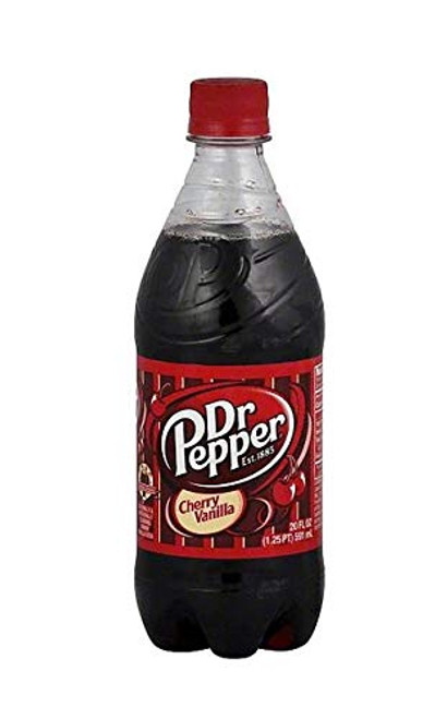 Doctor Pepper Cherry Vanilla Soda 20oz Bottles  Pack of 10 -Total of 200 FL OZ-