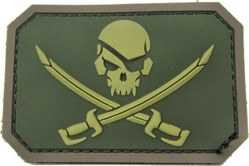 Pirate Skull Flag Morale Patch - PVC -Multicam-