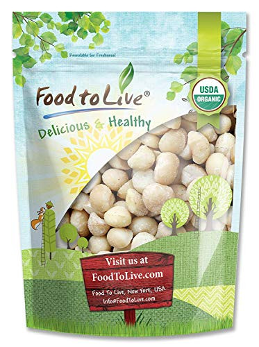 Organic Macadamia Nuts  8 Ounces - Non-GMO  Kosher  Raw  Vegan