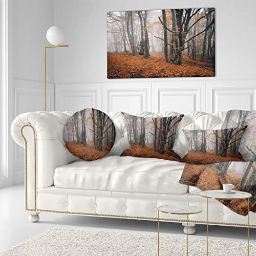 Design Art PT9825-40-20 Large Fall Trees with Fallen Leaves Landscape Photo Canvas Print,Yellow,40x20 Design Art PT9825-40-20 Large Fall Trees with Fallen Leaves Landscape Photo Canvas Print,Yellow,40x20