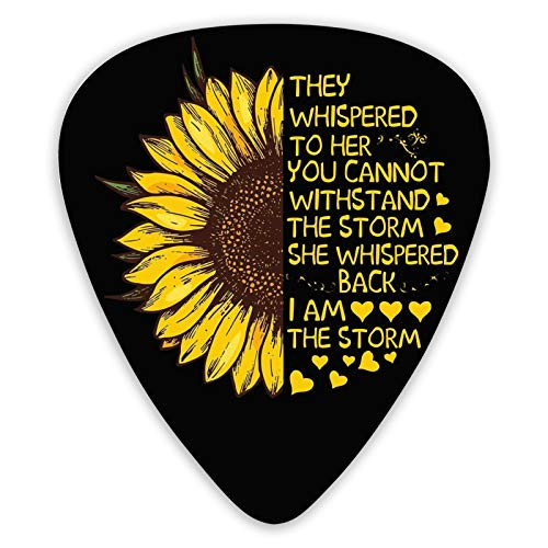 Tifus Dress Sunflower Quotes Guitar Pick -12-Pack- Premium Guitar Picks