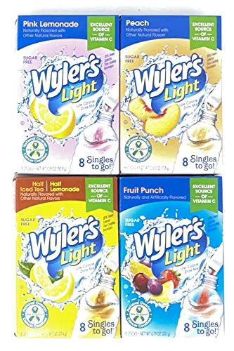 Wyler s Light Singles To Go Variety Pack of 4 Flavors -1 box of each flavor  Total of 4- -Variety 2-