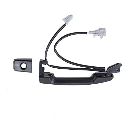 ADVANCE IGNITION Front Left Driver Exterior Outside Door Handle Compatible with Nissan 07-13 Altima 2.5L 3.5L Smooth Black 2007 2008 2009 2010 2011 2012 2013