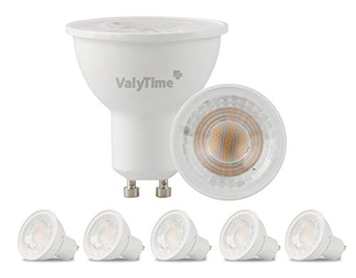 GU10 LED Bulbs 7.5W -60W-75 Equivalent- GU10 Shape Halogen Replacement Bulb 3000K Warm White 38° 120V 700Lm Not-dimmable for Track Lighting Indoor Recessed Uses Pack of 6 -3000K-