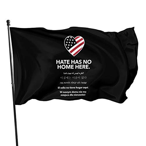 Hate Has No Home Here 3x5 FT American Flag Outdoor Banner Family Banner Garden Banner Black Hate Has No Home Here 3x5 FT American Flag Outdoor Banner Family Banner Garden Banner Black