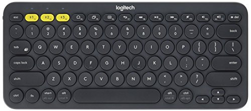 Logitech K380 Multi-Device Bluetooth Keyboard  Windows, Mac, Chrome OS, Android, iPad, iPhone, Apple TV Compatible  with FLOW Cross-Computer Control and Easy-Switch up to 3 Devices  Dark Grey