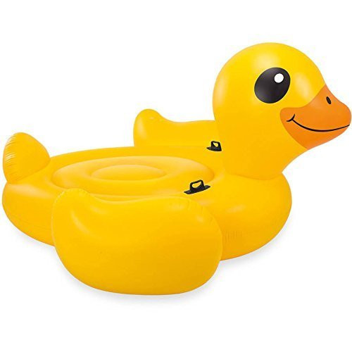 Intex Mega Yellow Duck, Inflatable Island, 87" X 87" X 48"