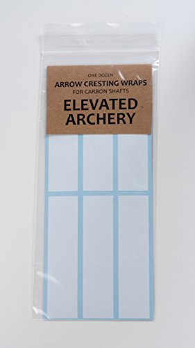 Elevated Archery Small Diameter Arrow Cresting Wraps for Carbon Shafts - Pack of 12 -White  4 inch-