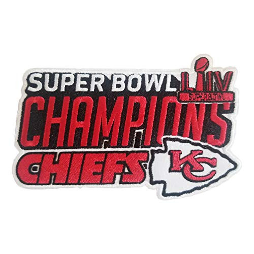 FanaticFan4Life Kansas City Super Chiefs World Champions Patch - Embroidered Bowl LIV 54 Patches