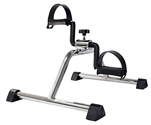 Vaunn Medical Pedal Exerciser Chrome Frame (Fully Assembled Exercise Peddler, no Tools Required)
