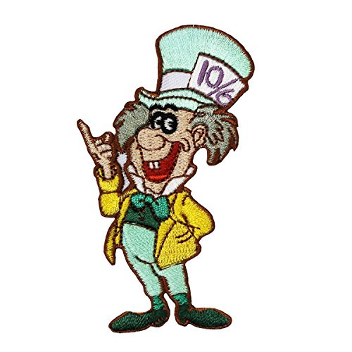 Mad Hatter Patch Classic Alice in Wonderland Disney Character Iron On Applique