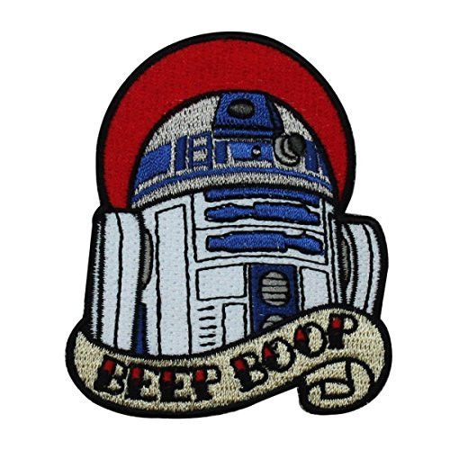 Disney Star Wars Love R2-D2 Beep Boop Patch Officially Licensed Iron On Applique Disney Star Wars Love R2-D2 Beep Boop Patch Officially Licensed Iron On Applique