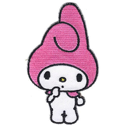 Hello Kitty Round My Melody Kids Cartoon Iron On Embroidered Applique Patch