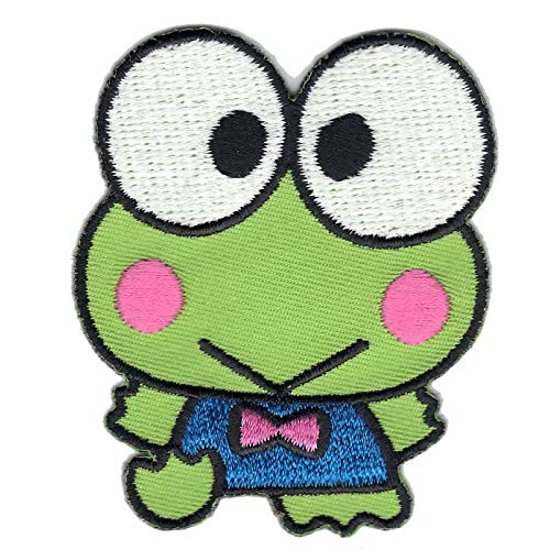 Hello Kitty Round Kero Kero Keroppi Kids Cartoon Iron On Embroidered Applique Patch