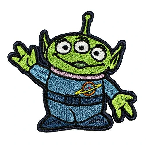 Disney Toy Story Alien Patch Squeak Space Movie Embroidered Iron On Applique