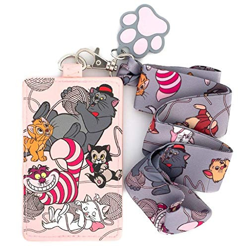 Loungefly Disney Cats Lanyard with Cardholder Loungefly Disney Cats Lanyard with Cardholder