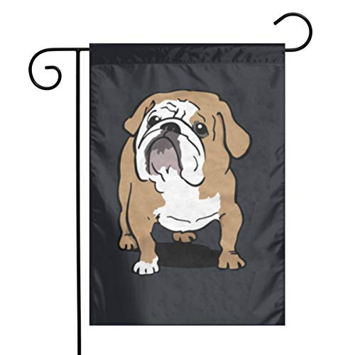 FADFAF3124 English Bulldog Double Sided 12 X 18 Inch Garden Flag Seasonal Spring Summer Outdoor Funny Decorative Flags