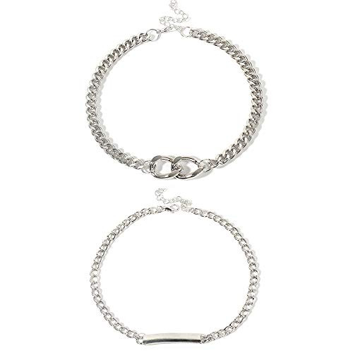 Missgrace Dark Chunky Rhodium Silver Chain Choker Delicate Multi-Layer Necklace Chain Choker Bead Pendant Necklace Dainty Jewelry Bar Necklace Chokers Necklace for Women and Girls Missgrace Dark Chunky Rhodium Silver Chain Choker Delicate Multi-Layer Necklace Chain Choker Bead Pendant Necklace Dainty Jewelry Bar Necklace Chokers Necklace for Women and Girls