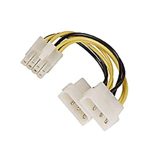 Micro SATA Cables P4 8 Pin Male to Molex 4 Pin X 2 Male Y Adapter Cable Adapter