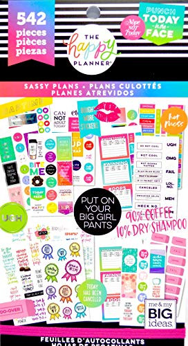 MAMBI  The Happy Planner - 542 inchSassy Plans inch Value Pack Stickers