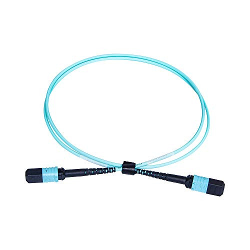 MPO-MPO Patch Cord  OM3 Multimode Fiber  8-core Fiber for QSFP Plus Transceivers Application  1-Meter-3.3ft- -1m 3.3ft-