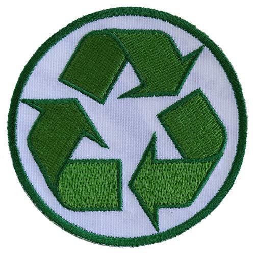Recycle Patch - 3x3 inch. Embroidered Iron on Patch