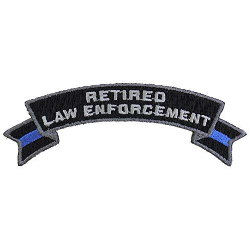 Retired Enforcement Rocker Patch - 4x1.4 inch. Embroidered Iron on Patch
