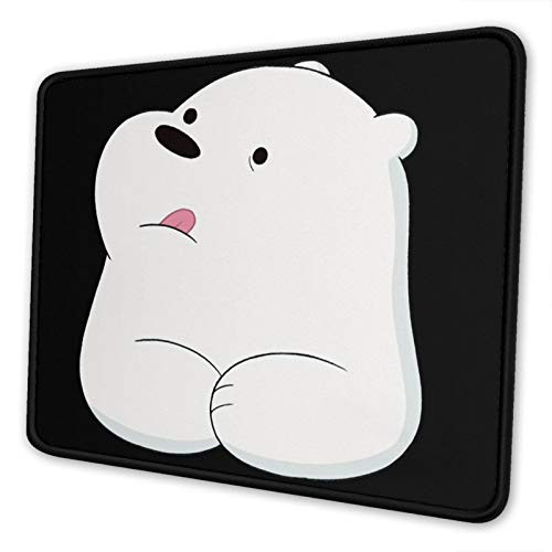 We Bare Bears Ice Bear Gaming Mouse Pad with Stitched Edges Waterproof Non-Slip Mouse Pad for Laptop  Office and Home 7 X 8.6 in