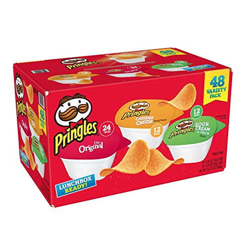 Pringles Snack Stacks Potato Crisps Chips  Original Flavored  32 oz -48 Cups- -48 Cups - Variety-