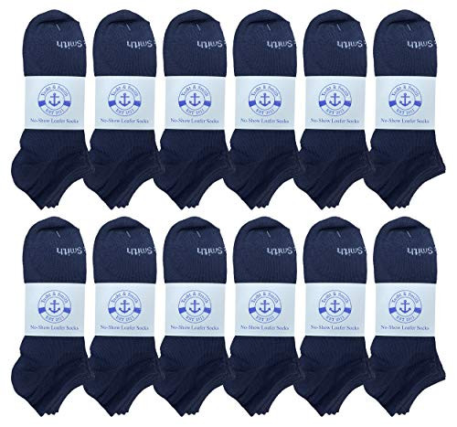 12 Pair Yacht  and  Smith Men s Low Cut Ankle Socks Thin Comfortable Lightweight Breathable Wholesale Bulk Sport Socks
