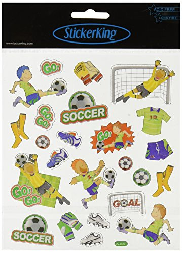 Tattoo King Multi-Colored Stickers-Soccer