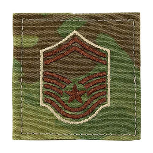 US Air Force Scorpion OCP Enlisted Rank with Hook Fastener -E-8 SENIOR MASTER SERGEANT -SMSGT--