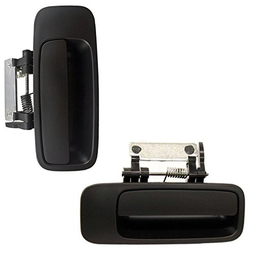CF Advance Compatible with 00-04 Toyota Avalon Non Painted Black Exterior Outside Door Handle Rear Right  and  Rear Left Set 2PCS 00 01 02 03 04