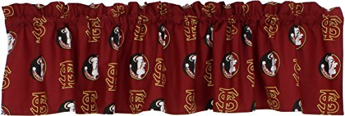 College Covers Florida State Seminoles Printed Curtain Valance, 84 by 15"