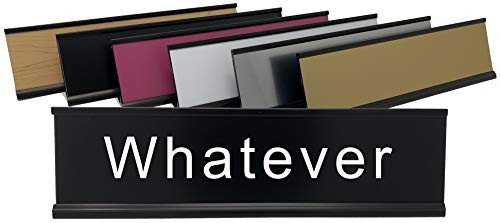 Whatever - Lotsa Laughs Funny Desk Plate by Griffco Supply -Stainless w Black Text- Whatever - Lotsa Laughs Funny Desk Plate by Griffco Supply -Stainless w Black Text-