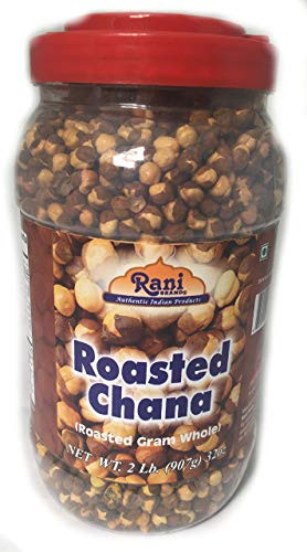 Rani Roasted Chana 32oz -2lb- PET Jar  Great Gluten Free Snack  ready to eat ~ All Natural - Vegan - No Preservatives - No Colors - Indian Origin
