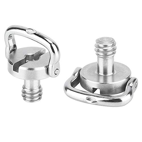 1 4 inch Thread D-Ring Stainless Steel Camera Screw Quick Release Camera Fixing Screws with Standard 1 4-20 Thread for Camera Tripod Monopod QR Quick Release Plate Mounting Screw 10mm Length